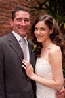 Doug Lowry with his wife, Sarah Shapley, on their wedding day.