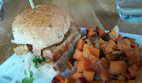 Drop by True Food Kitchen at the Third Street Promenade to try this ahi tuna slider with sweet potato hash. Photo by Flickr user revrev.