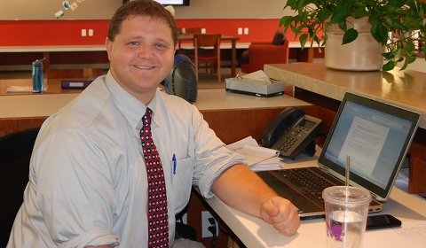 Lincoln Douglas Debate Coach and Assistant Librarian Adam Torson grew up in Fargo, North Dakota. 