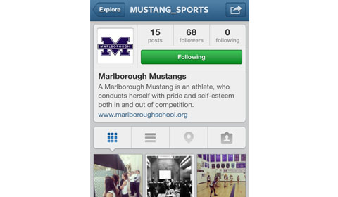 Stay up to date with Malborough athletics by following @Mustang_Sports on Instagram. Photo by Sarah 16.