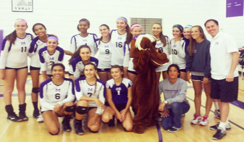 Varsity volleyball contributed to Marlboroughs #PurplePower day. Photo by Lori 14. 