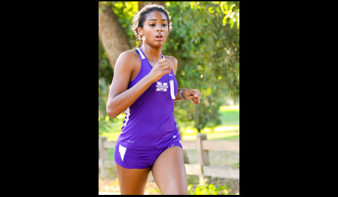 A love for running plus a positive attitude helped power Bianca '16 to a second place finish at state finals. Photo courtesy of Baxter '16.