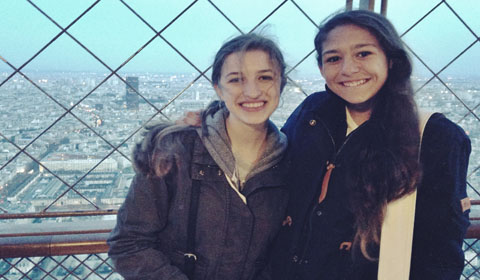 Maddy '15 and Zoe '15 travelled to Paris on the School's Exchange Program