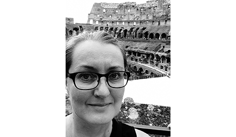 Leigh poses at the Colosseum  in Rome. Photo by Minna Leigh.