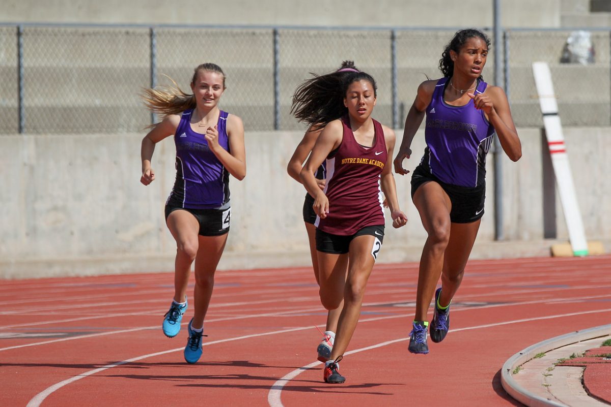 Crossing the finish line: Varsity  Track and Field finishes second in the  Sunshine League and several members qualify for CIF Finals.