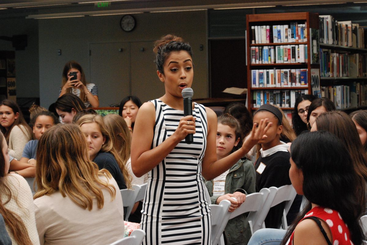 YouTube star Liza Koshy speaks to Summit attendees. Photo courtesy of Leslie 19. 