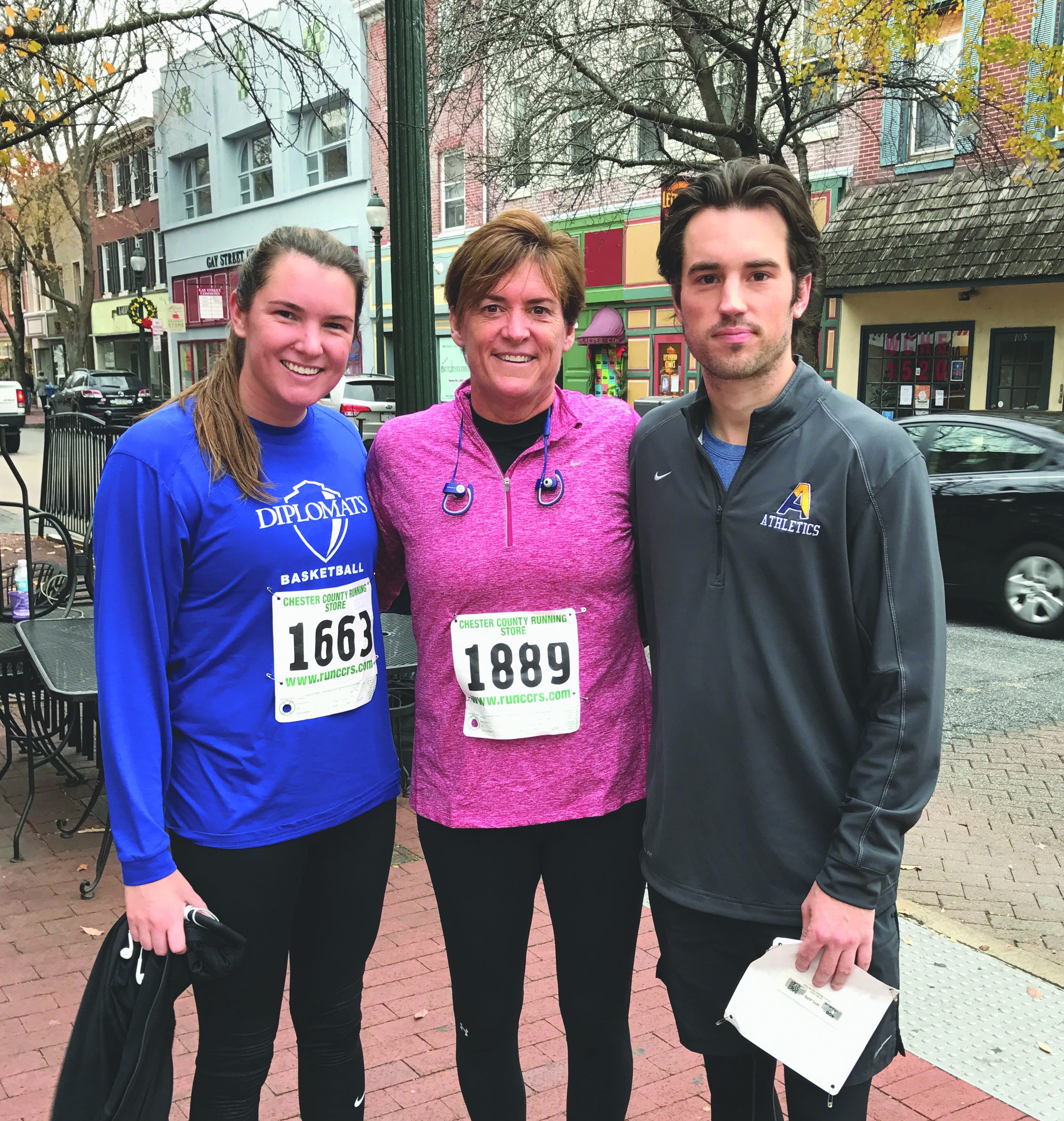 Sheila Pauley and her children pose for a picture after doing a run.