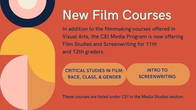 New courses for the 2021-2022 school year