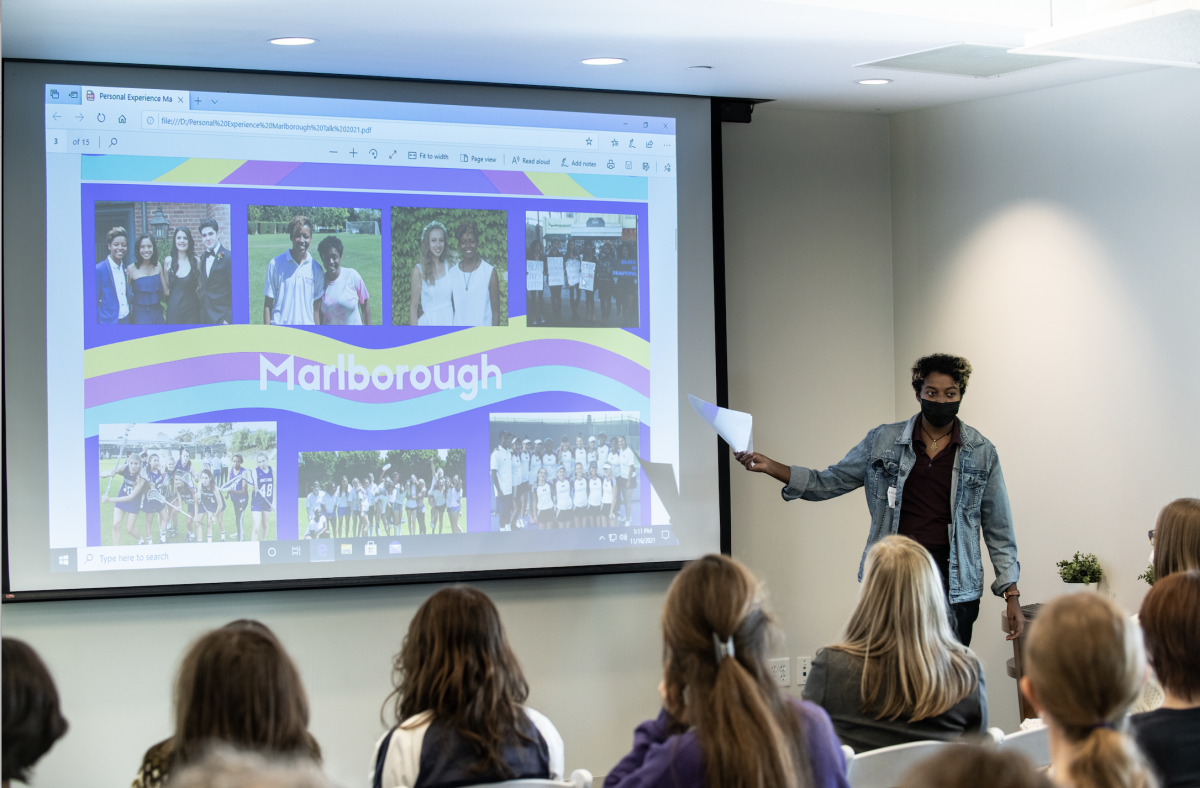 Nyala talks to Marlborough Students about their Person Experiences at Marlborough.