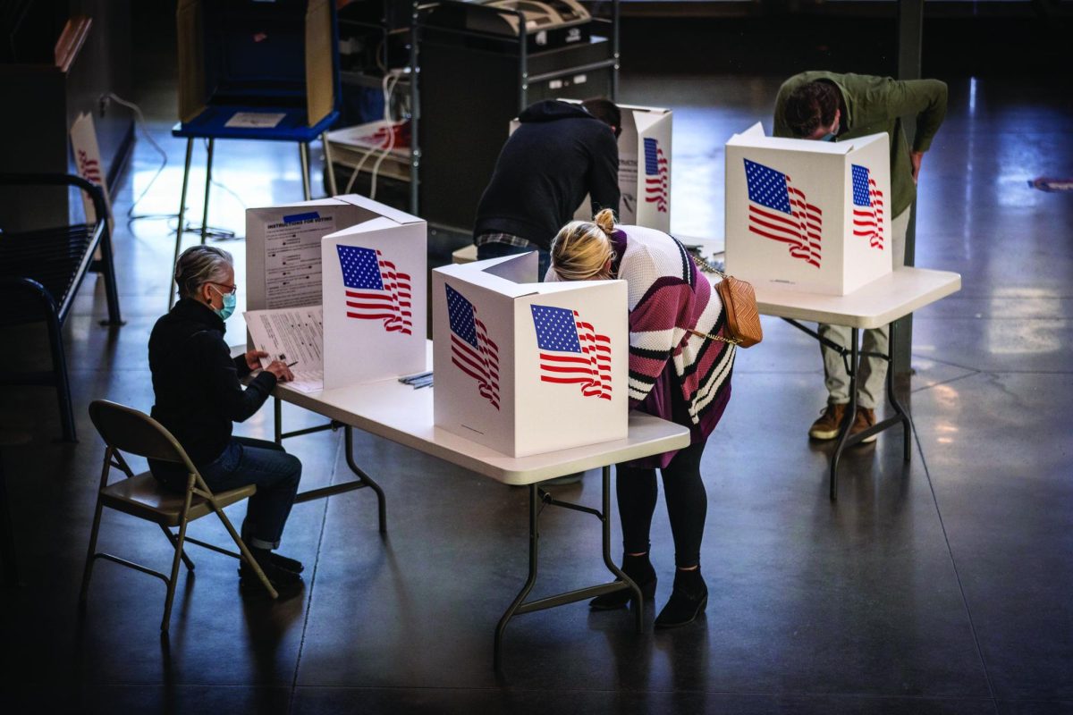 Voters in Des Moines, Iowa, cast their ballots on Election Day in 2020. 